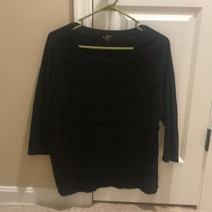 Loft Black lace three quarter tee!